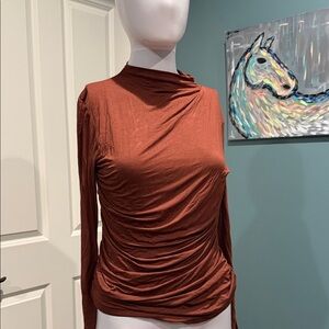 Enza Costa Copper Long Sleeve Top